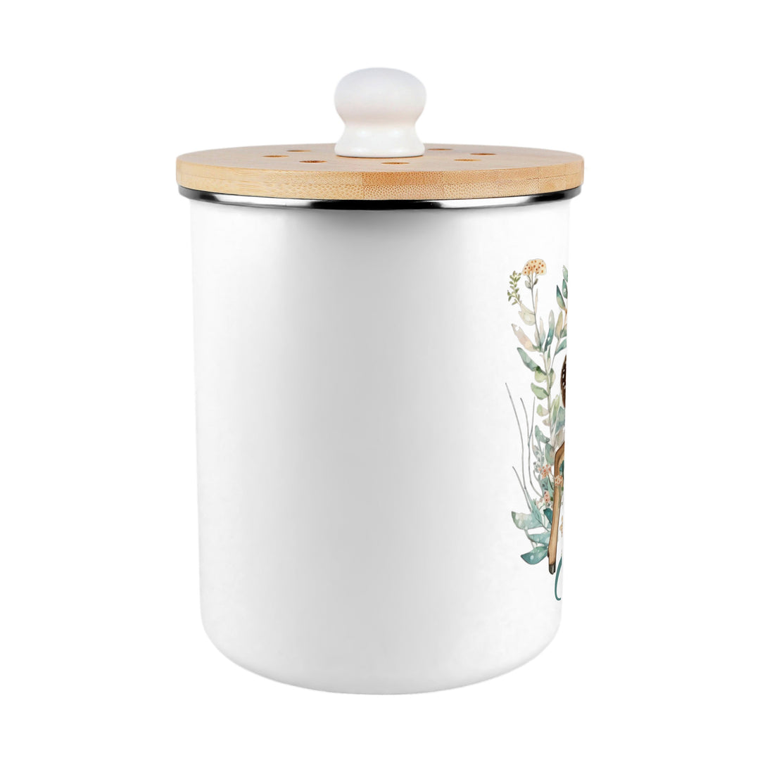 Purely Home Floral Deer Toller Compost Caddy