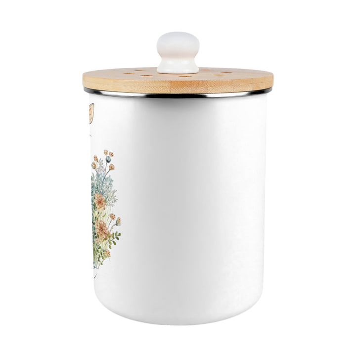 Purely Home Floral Deer Toller Compost Caddy