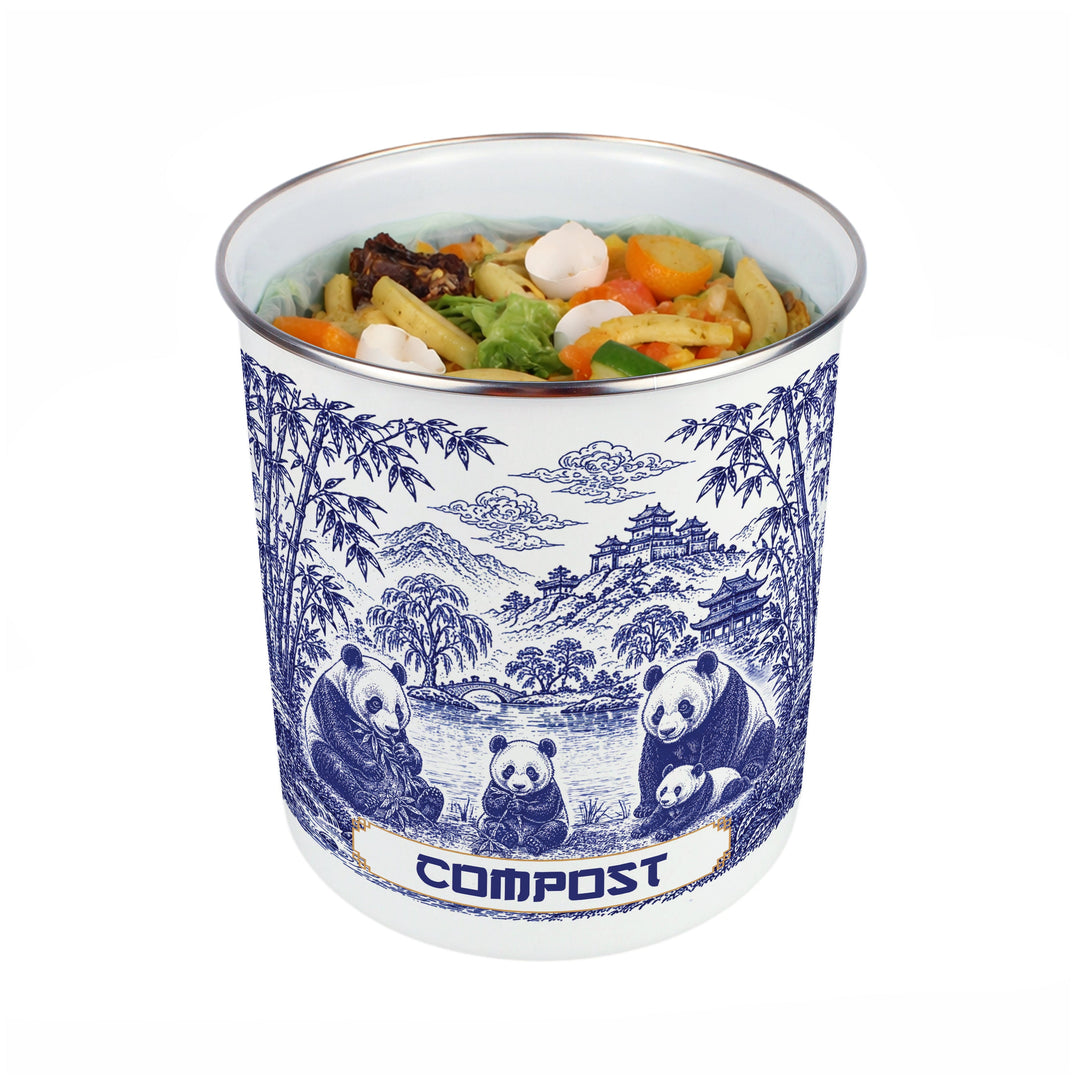 Purely Home Forest Pandas Toller Compost Caddy