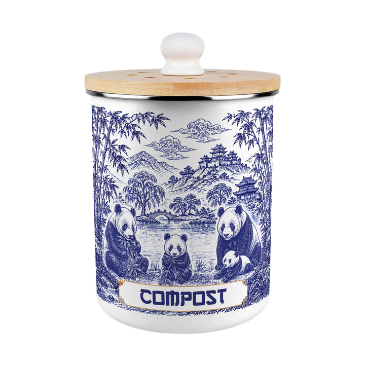 Purely Home Forest Pandas Toller Compost Caddy