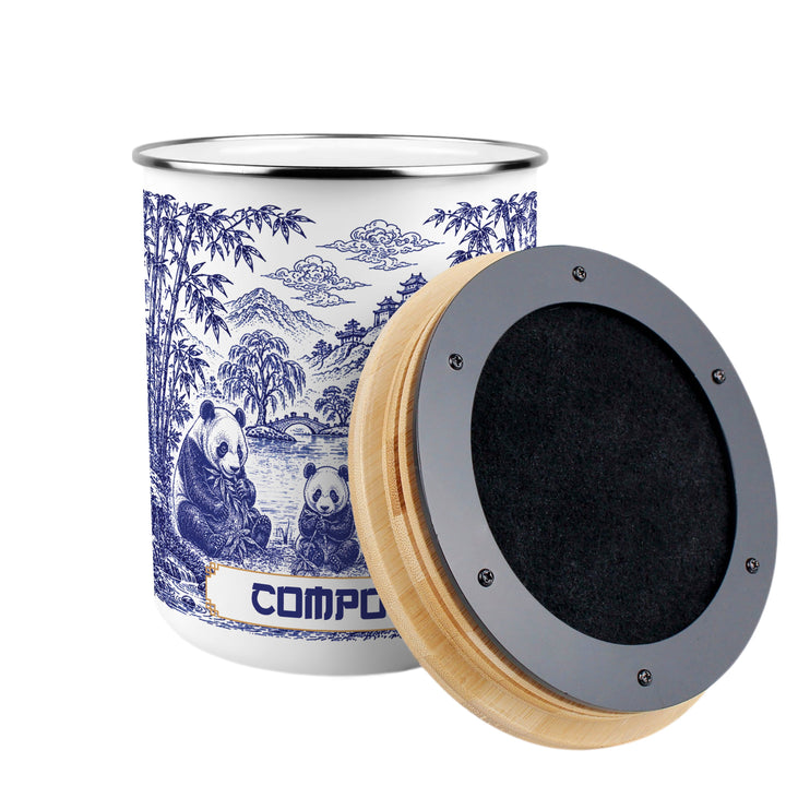 Purely Home Forest Pandas Toller Compost Caddy
