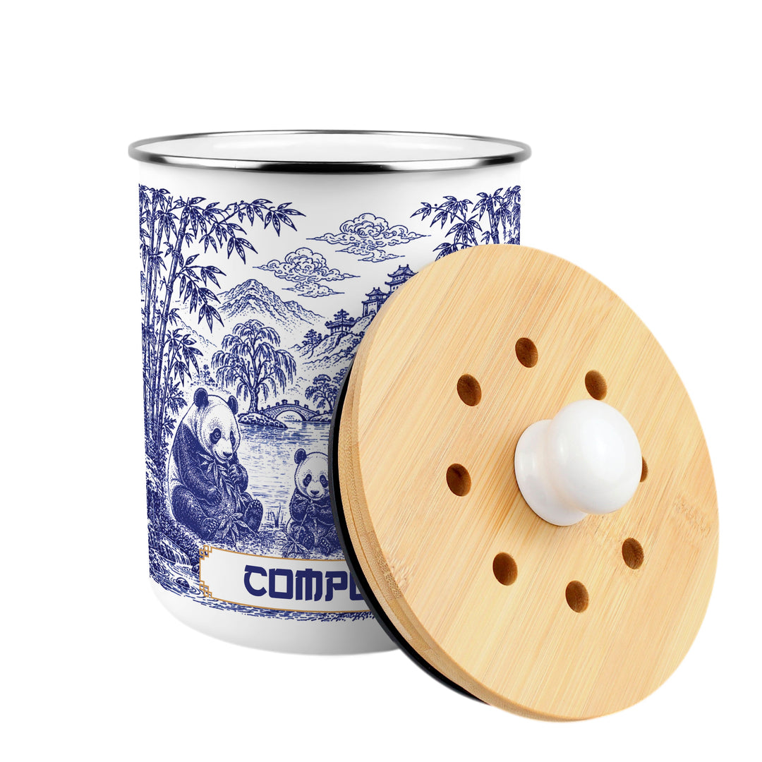 Purely Home Forest Pandas Toller Compost Caddy