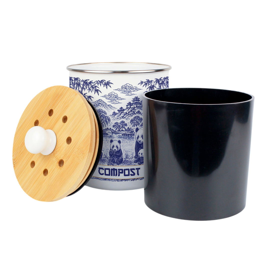 Purely Home Forest Pandas Toller Compost Caddy