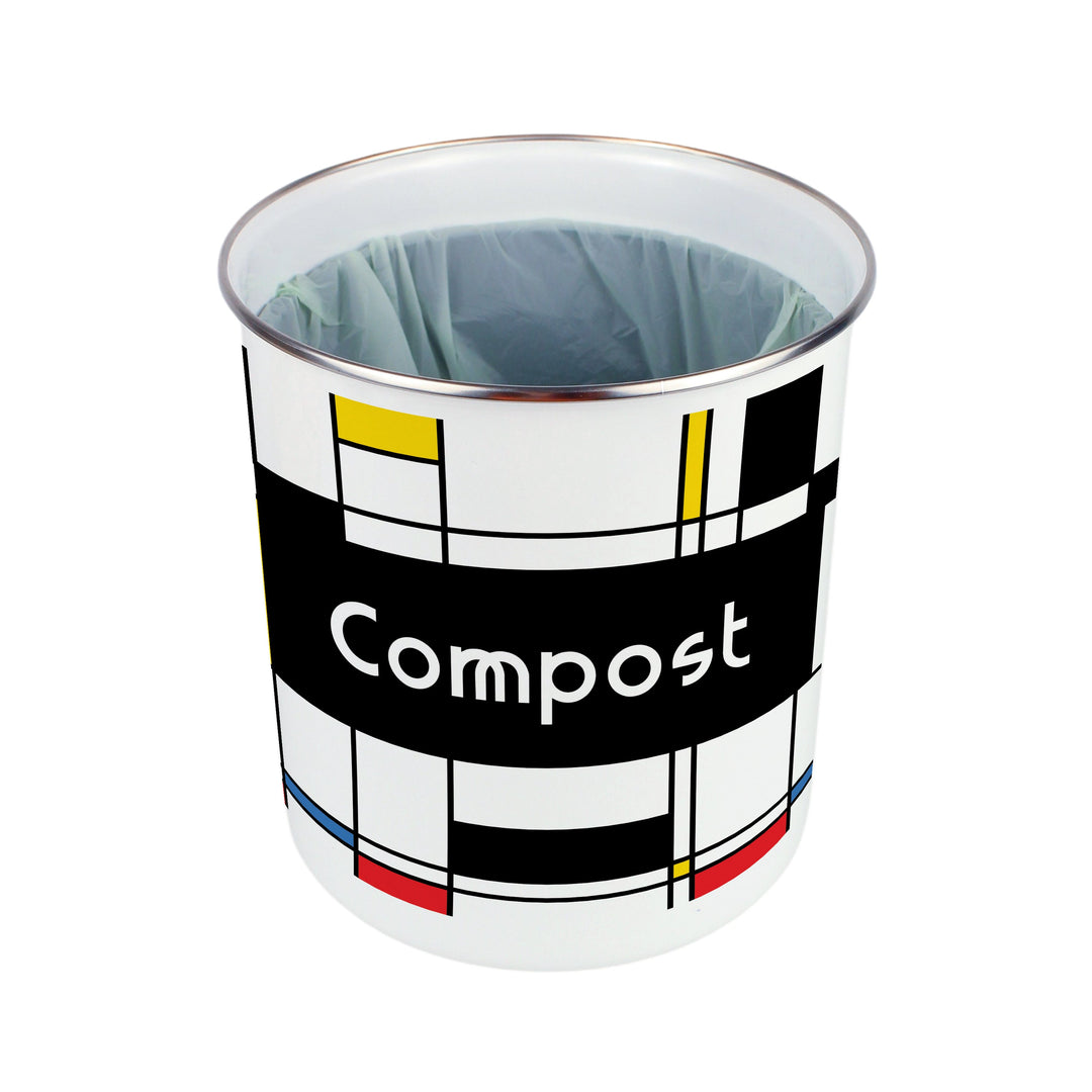 Purely Home Retro Art Deco Toller Compost Caddy