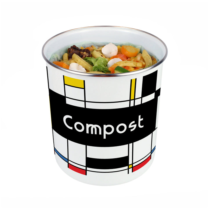 Purely Home Retro Art Deco Toller Compost Caddy