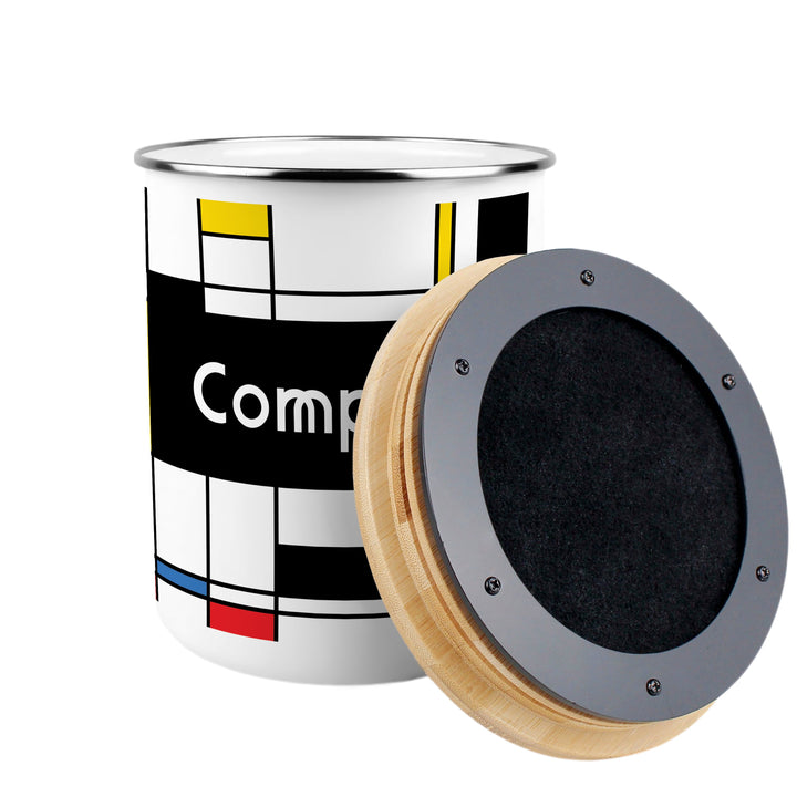 Purely Home Retro Art Deco Toller Compost Caddy