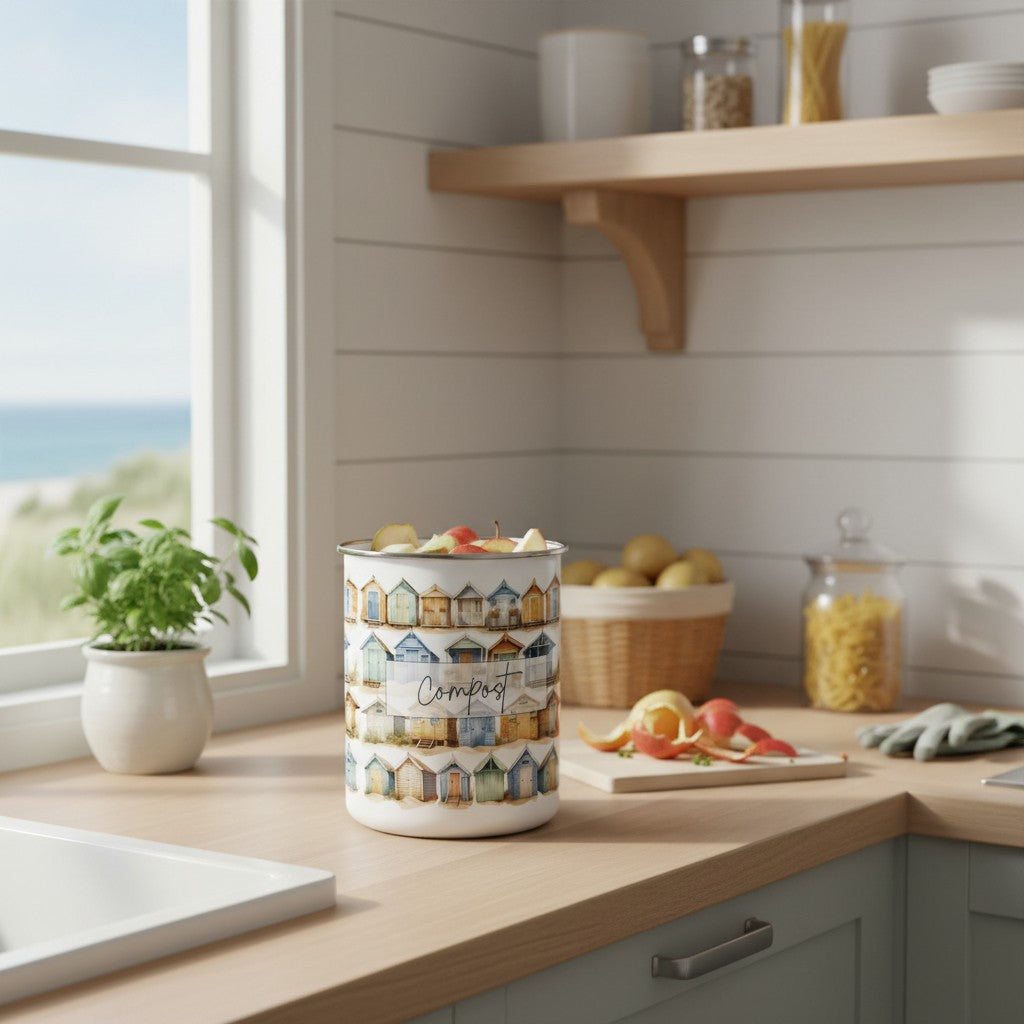 Purely Home Beach Huts Toller Compost Caddy