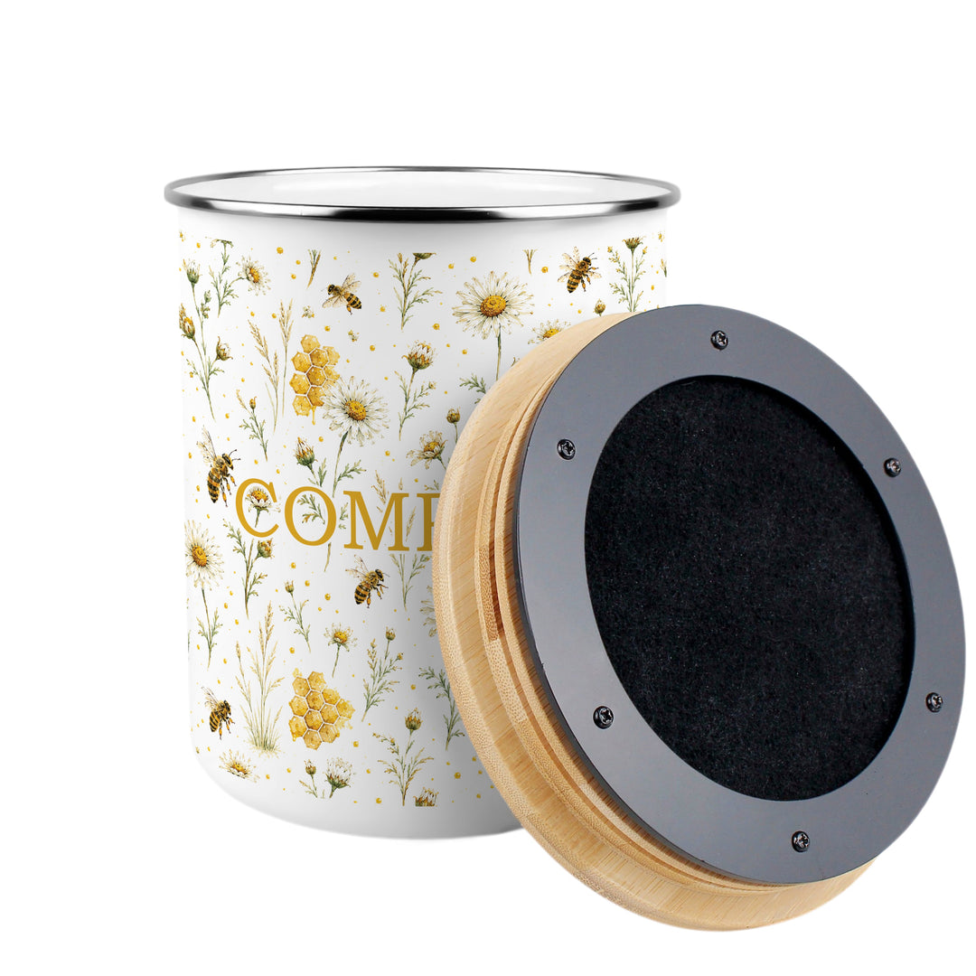 Purely Home Bee Meadow Toller Compost Caddy