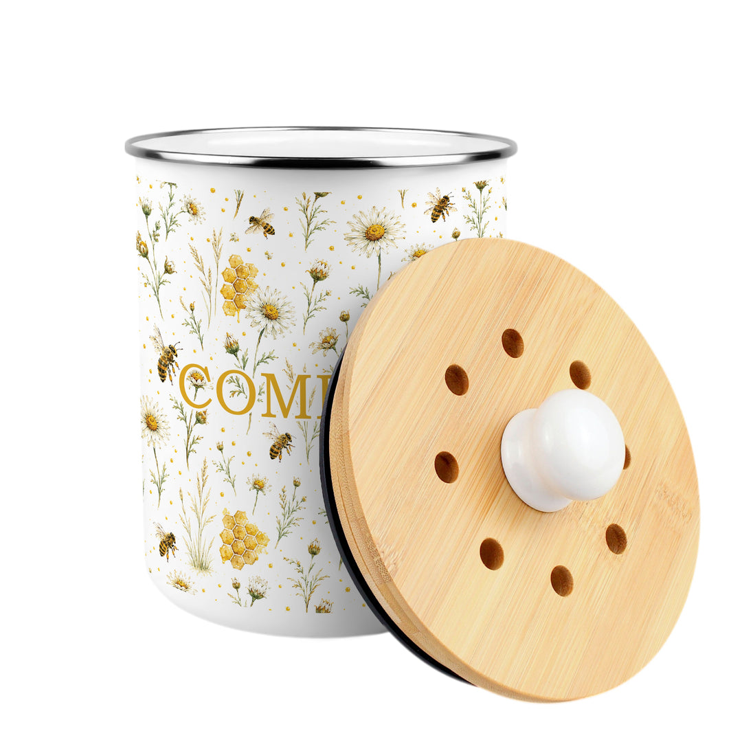Purely Home Bee Meadow Toller Compost Caddy