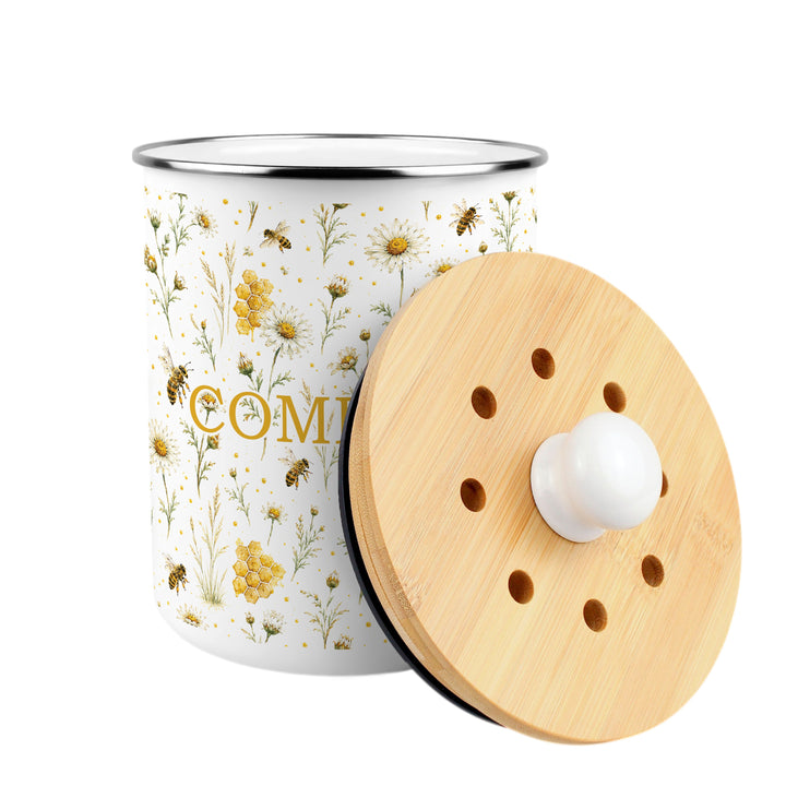 Purely Home Bee Meadow Toller Compost Caddy