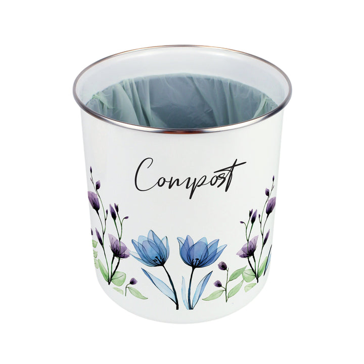 Purely Home Blooming Lovely Toller Compost Caddy
