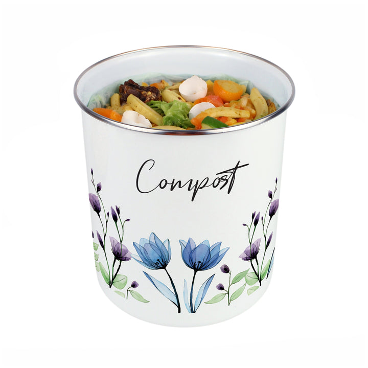 Purely Home Blooming Lovely Toller Compost Caddy