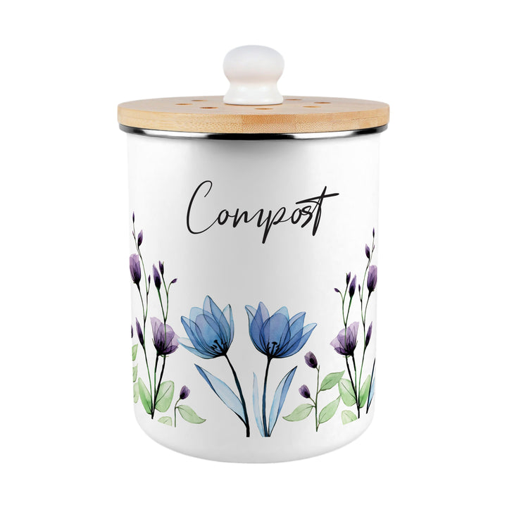 Purely Home Blooming Lovely Toller Compost Caddy