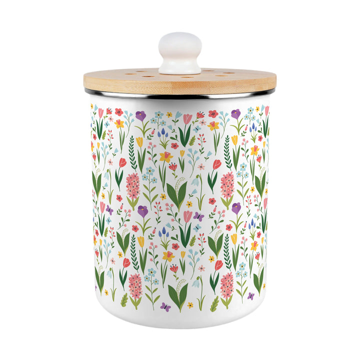 Purely Home Spring Flowers Toller Compost Caddy