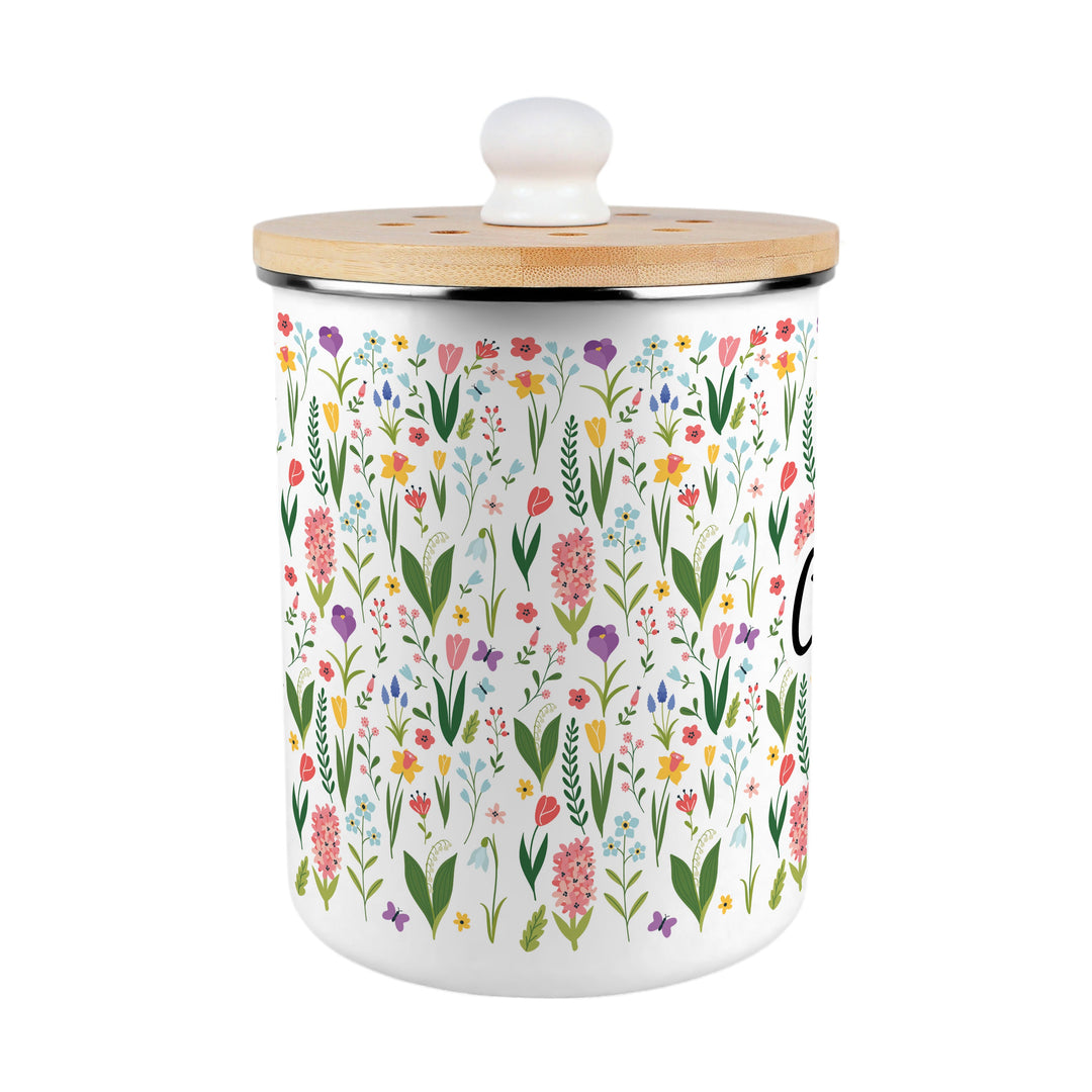Purely Home Spring Flowers Toller Compost Caddy