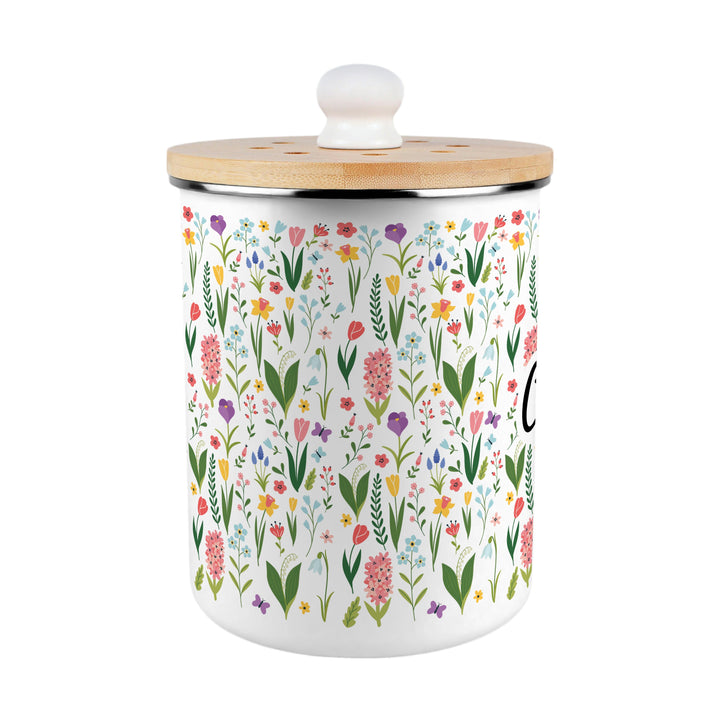 Purely Home Spring Flowers Toller Compost Caddy