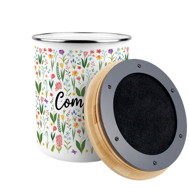 Purely Home Spring Flowers Toller Compost Caddy