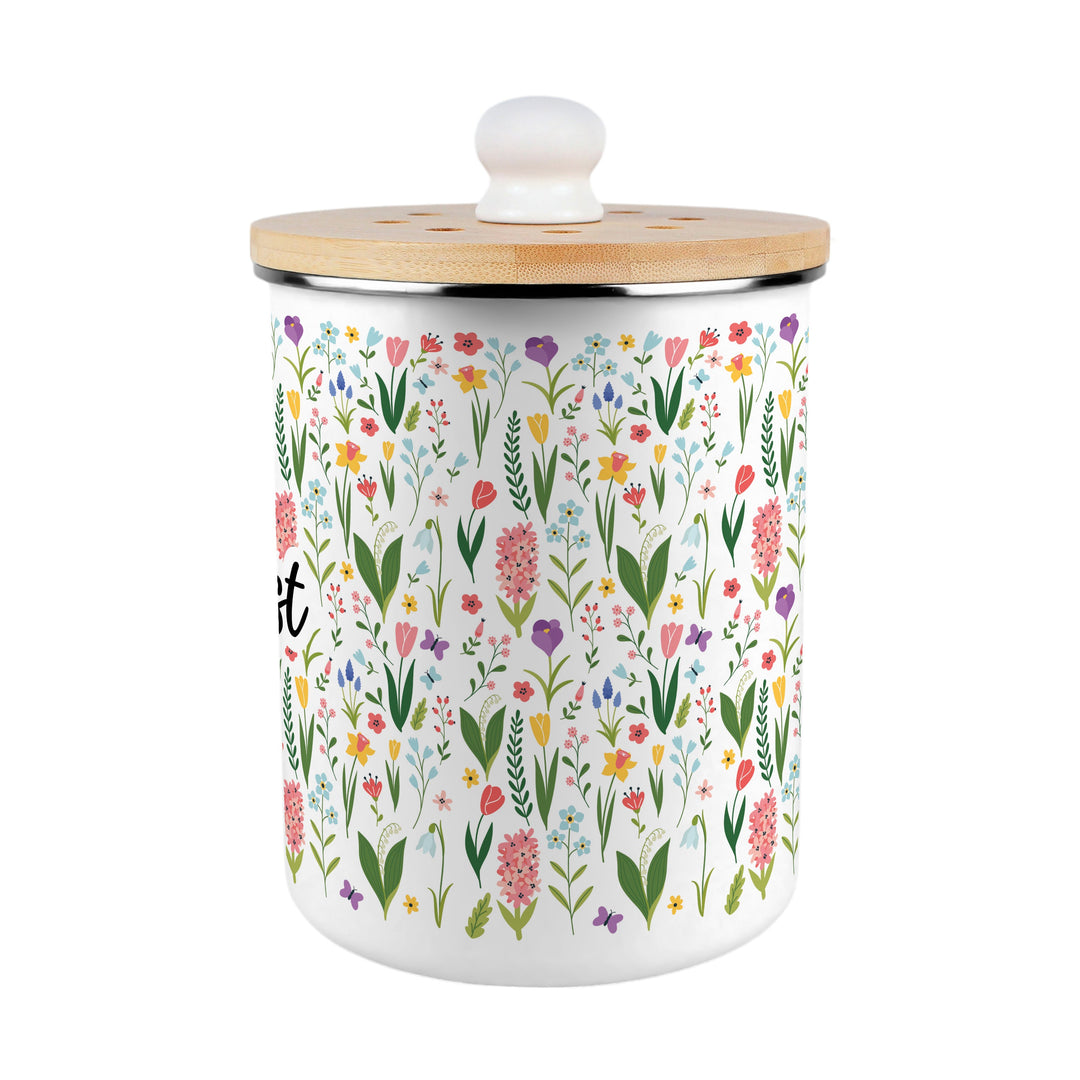 Purely Home Spring Flowers Toller Compost Caddy