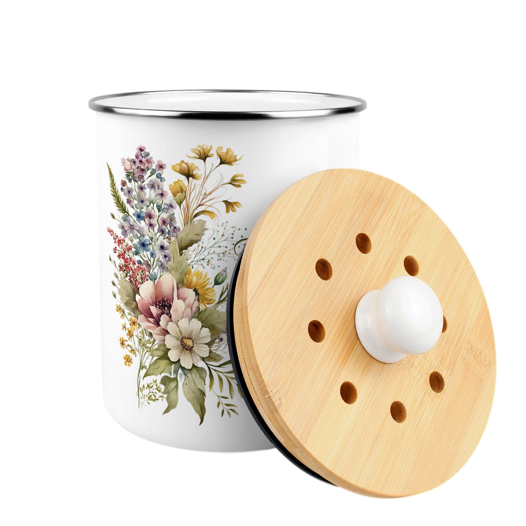 Purely Home Flower Bouquet Toller Compost Caddy