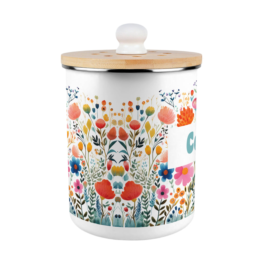 Purely Home Bright Floral Toller Compost Caddy