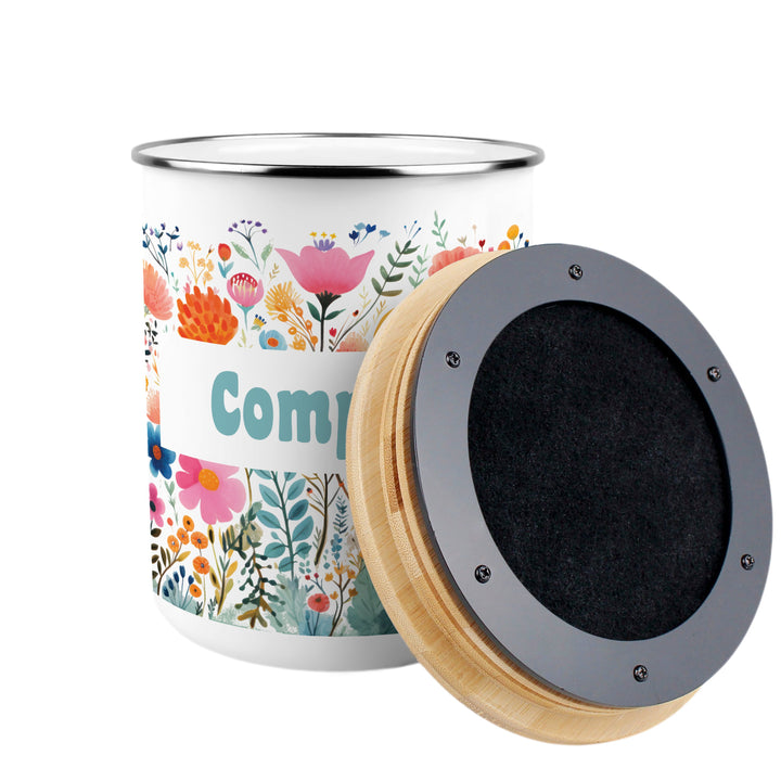 Purely Home Bright Floral Toller Compost Caddy