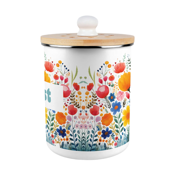 Purely Home Bright Floral Toller Compost Caddy