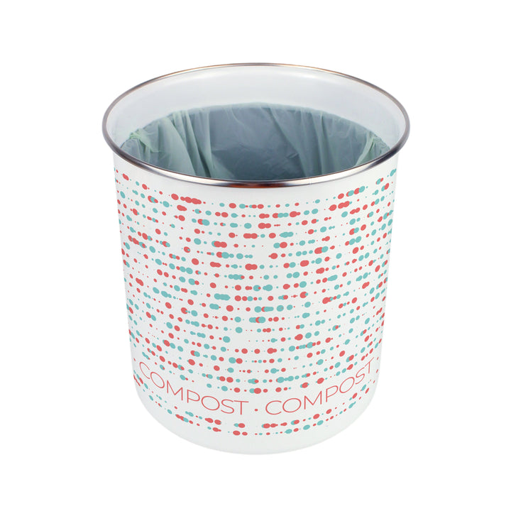 Purely Home Retro Dots Toller Compost Caddy