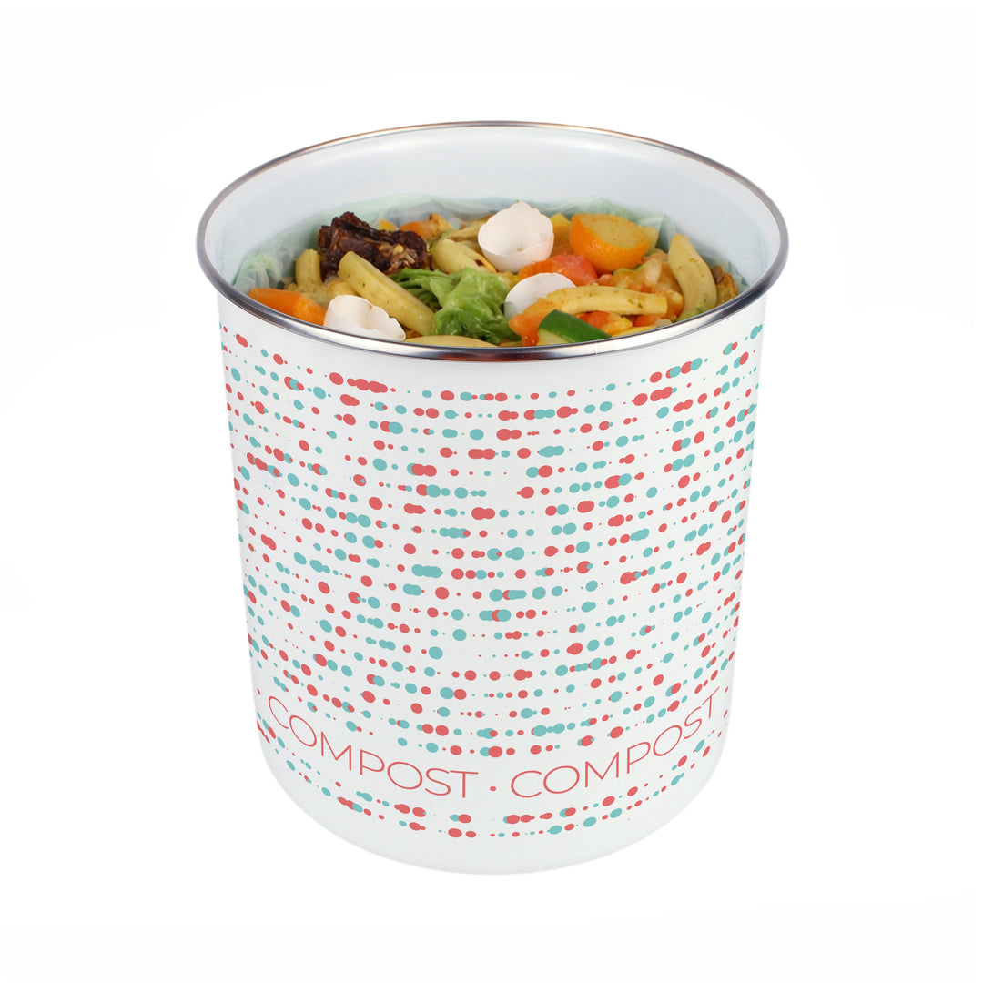 Purely Home Retro Dots Toller Compost Caddy