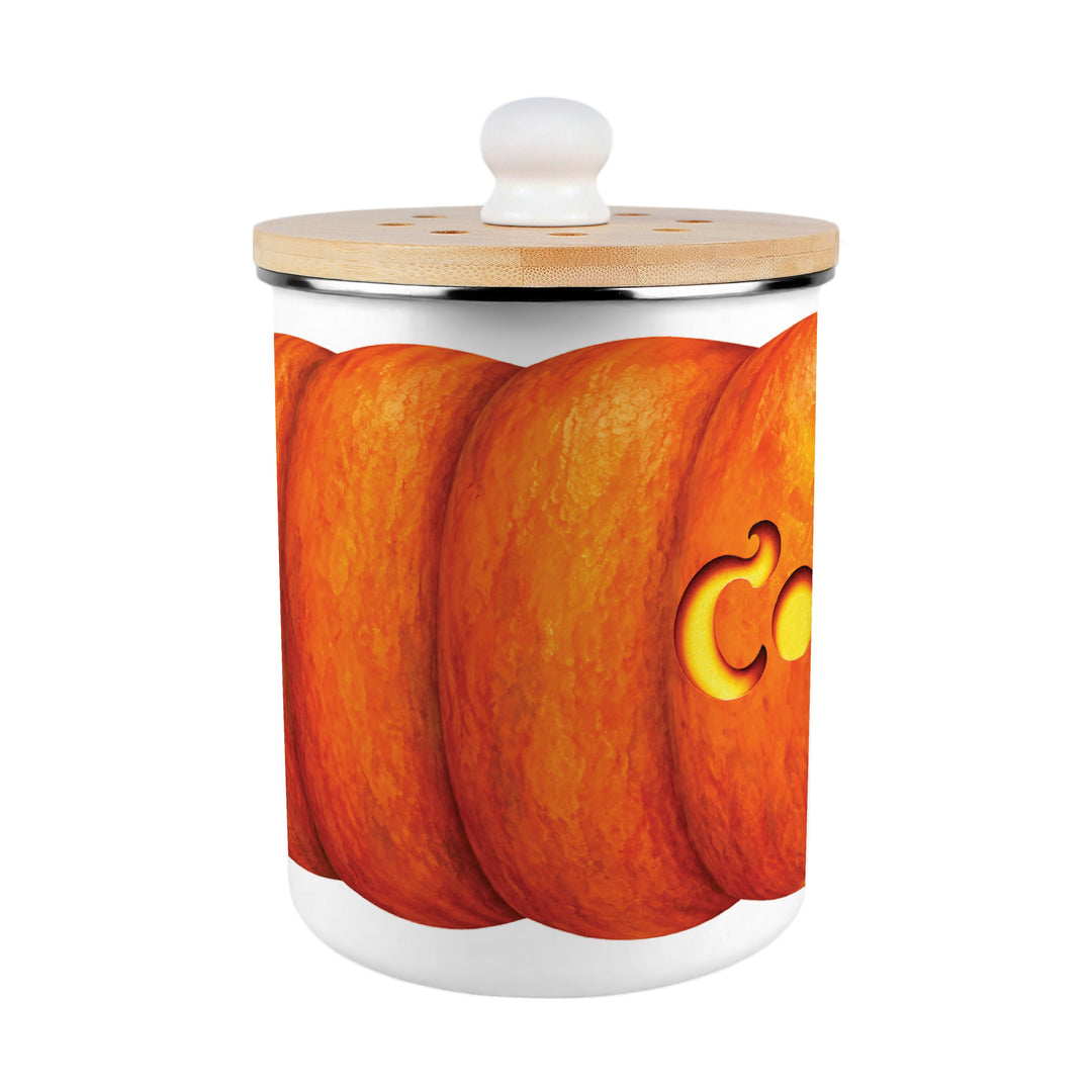 Purely Home Carved Pumpkins Toller Compost Caddy