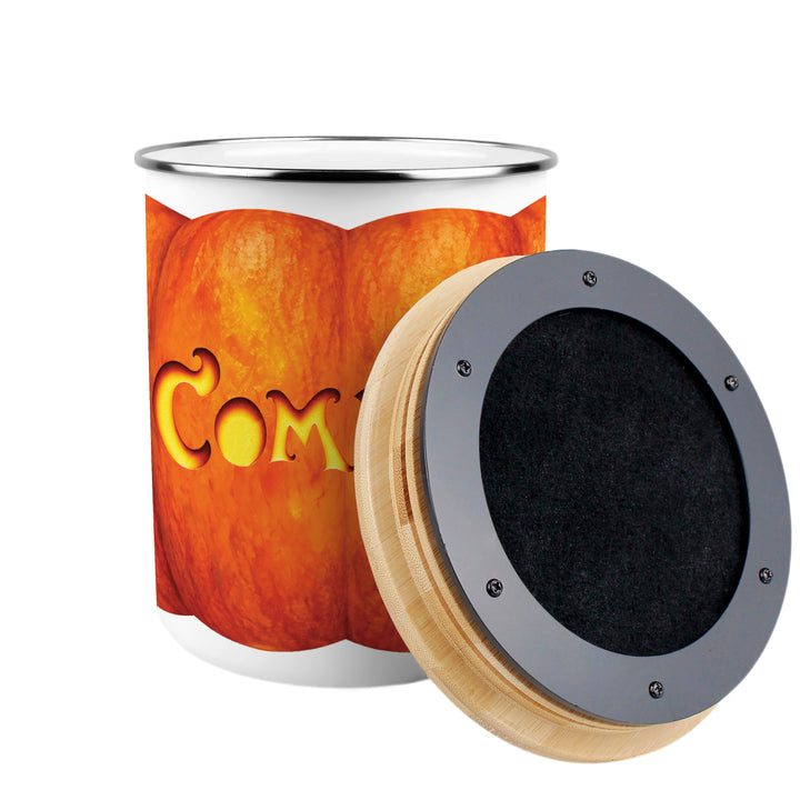 Purely Home Carved Pumpkins Toller Compost Caddy