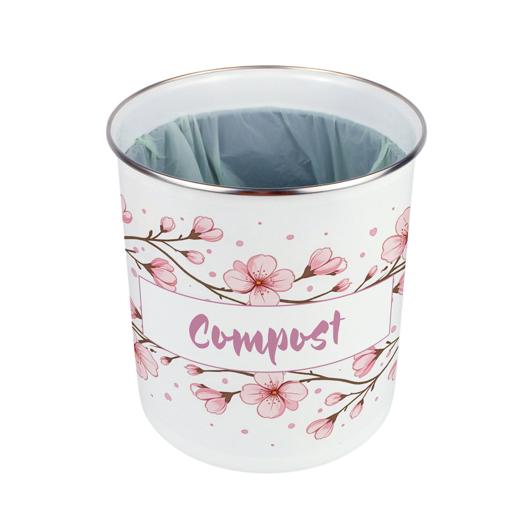 Purely Home Cherry Blossoms Toller Compost Caddy