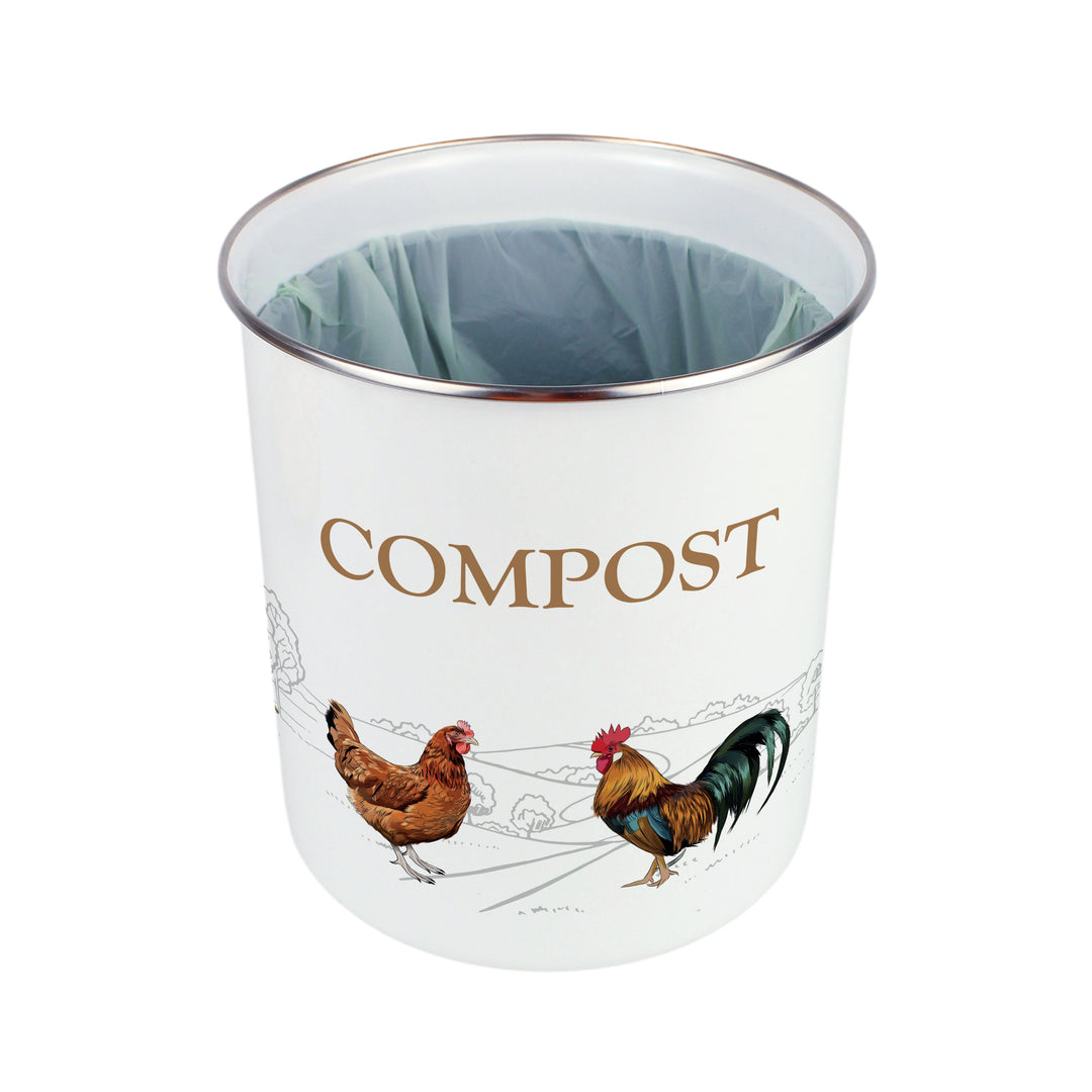 Purely Home Country Farm Animals Toller Compost Caddy