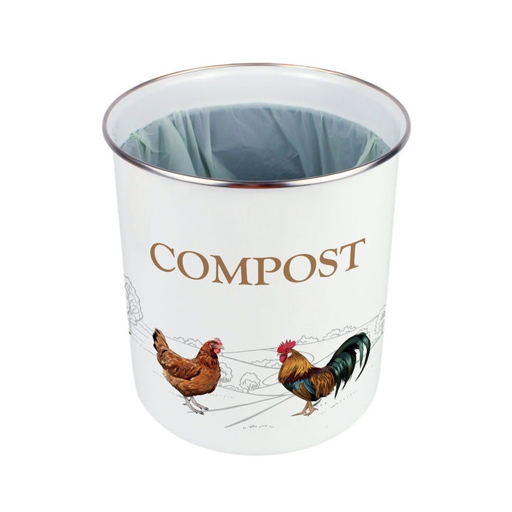 Purely Home Country Farm Animals Toller Compost Caddy
