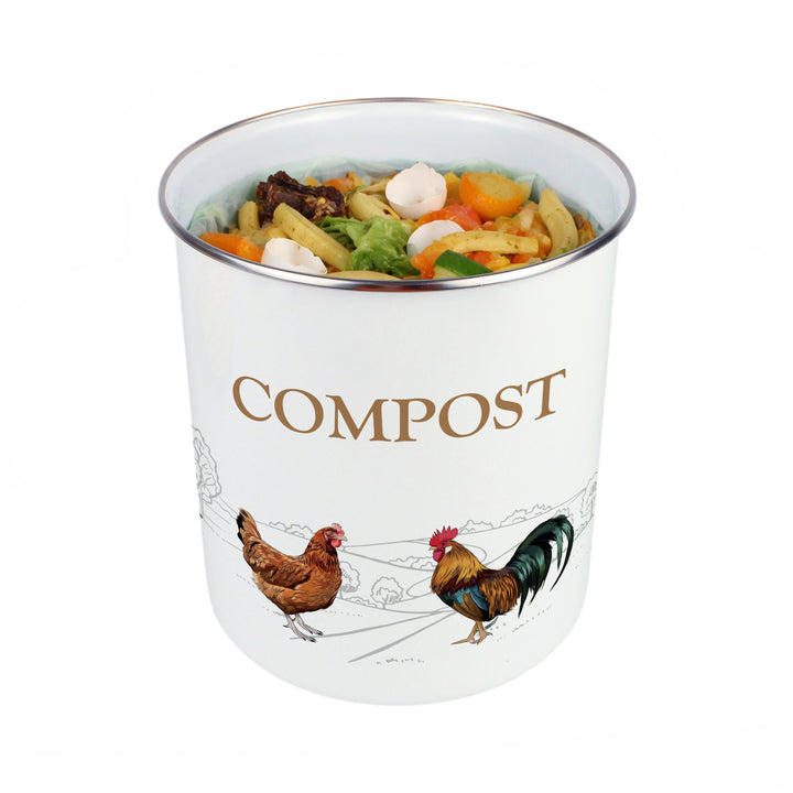 Purely Home Country Farm Animals Toller Compost Caddy