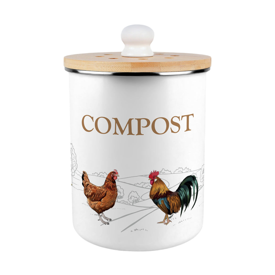 Purely Home Country Farm Animals Toller Compost Caddy