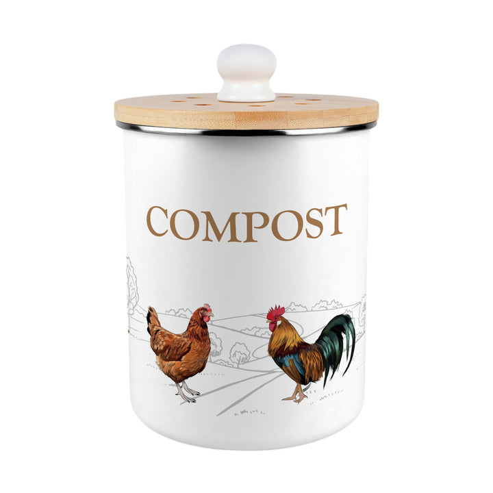 Purely Home Country Farm Animals Toller Compost Caddy