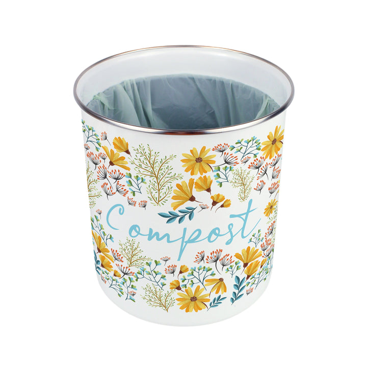 Purely Home Daisies Toller Compost Caddy
