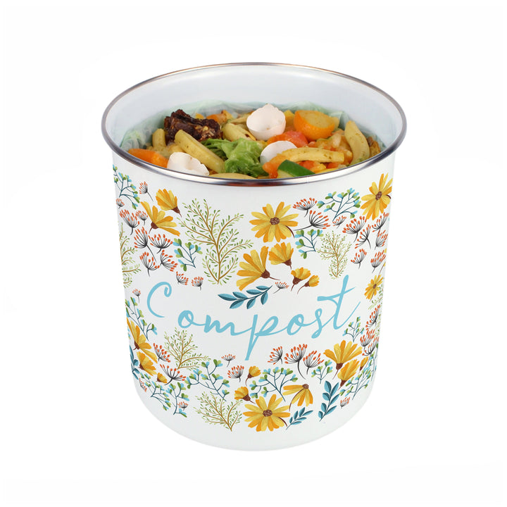 Purely Home Daisies Toller Compost Caddy