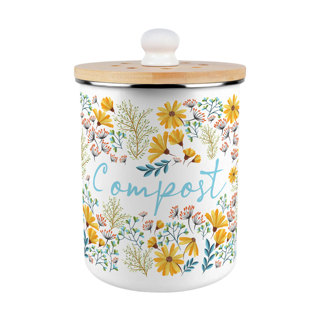 Purely Home Daisies Toller Compost Caddy