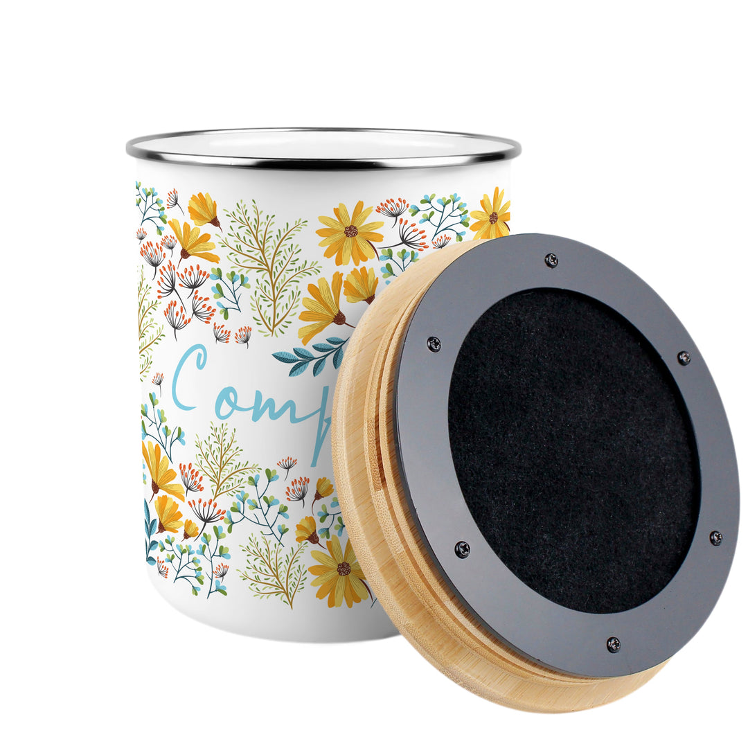 Purely Home Daisies Toller Compost Caddy