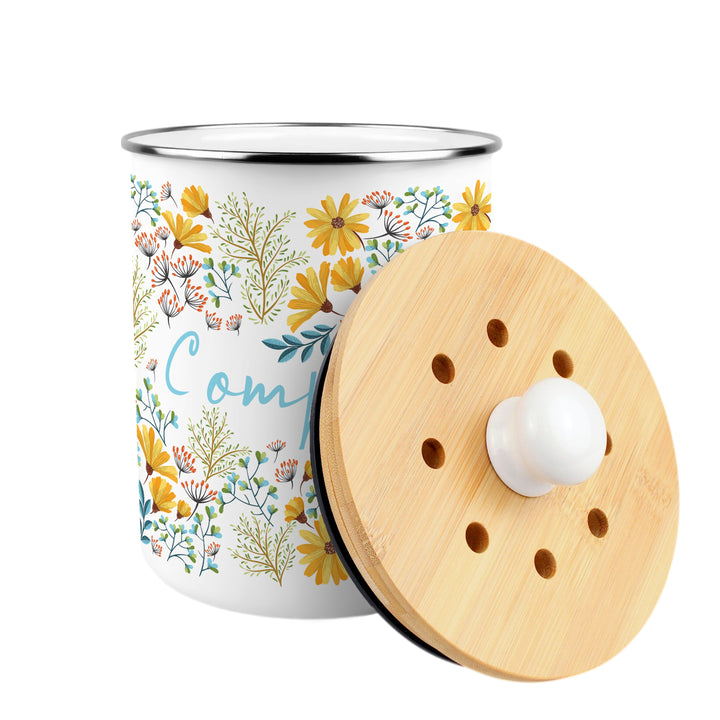 Purely Home Daisies Toller Compost Caddy