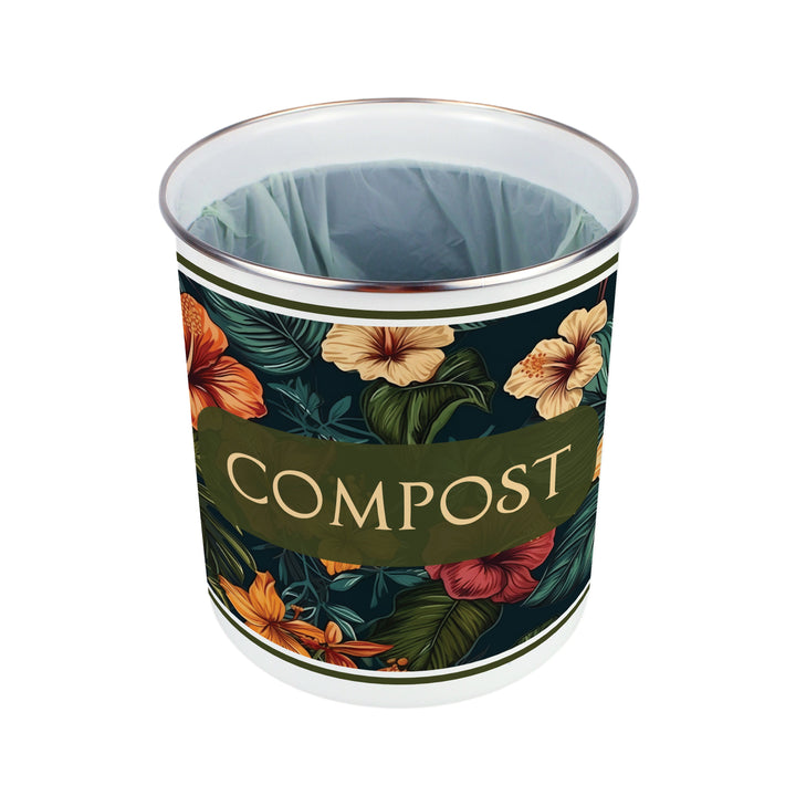 Purely Home Dark Hibiscus Toller Compost Caddy