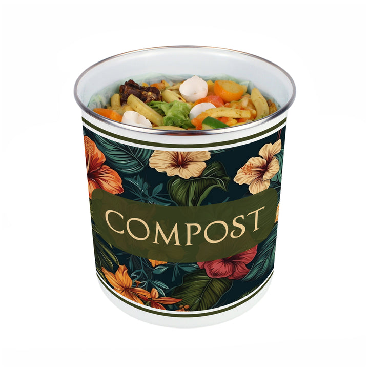 Purely Home Dark Hibiscus Toller Compost Caddy