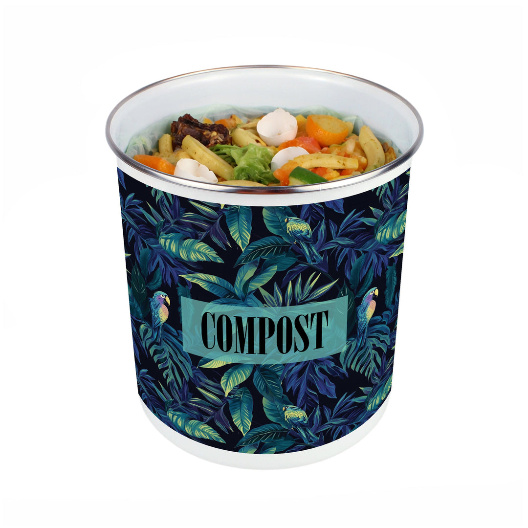 Purely Home Tropical Parrots Toller Compost Caddy