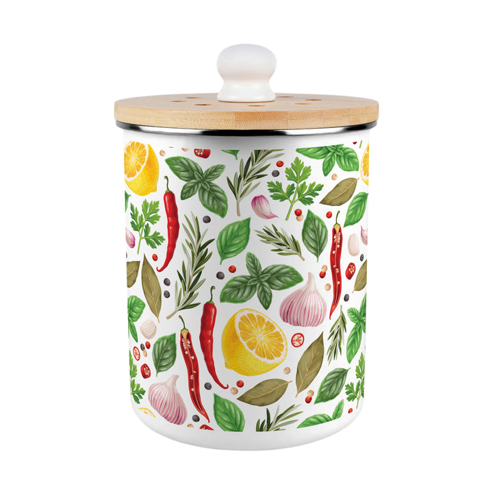 Purely Home Vibrant Herbs Toller Compost Caddy