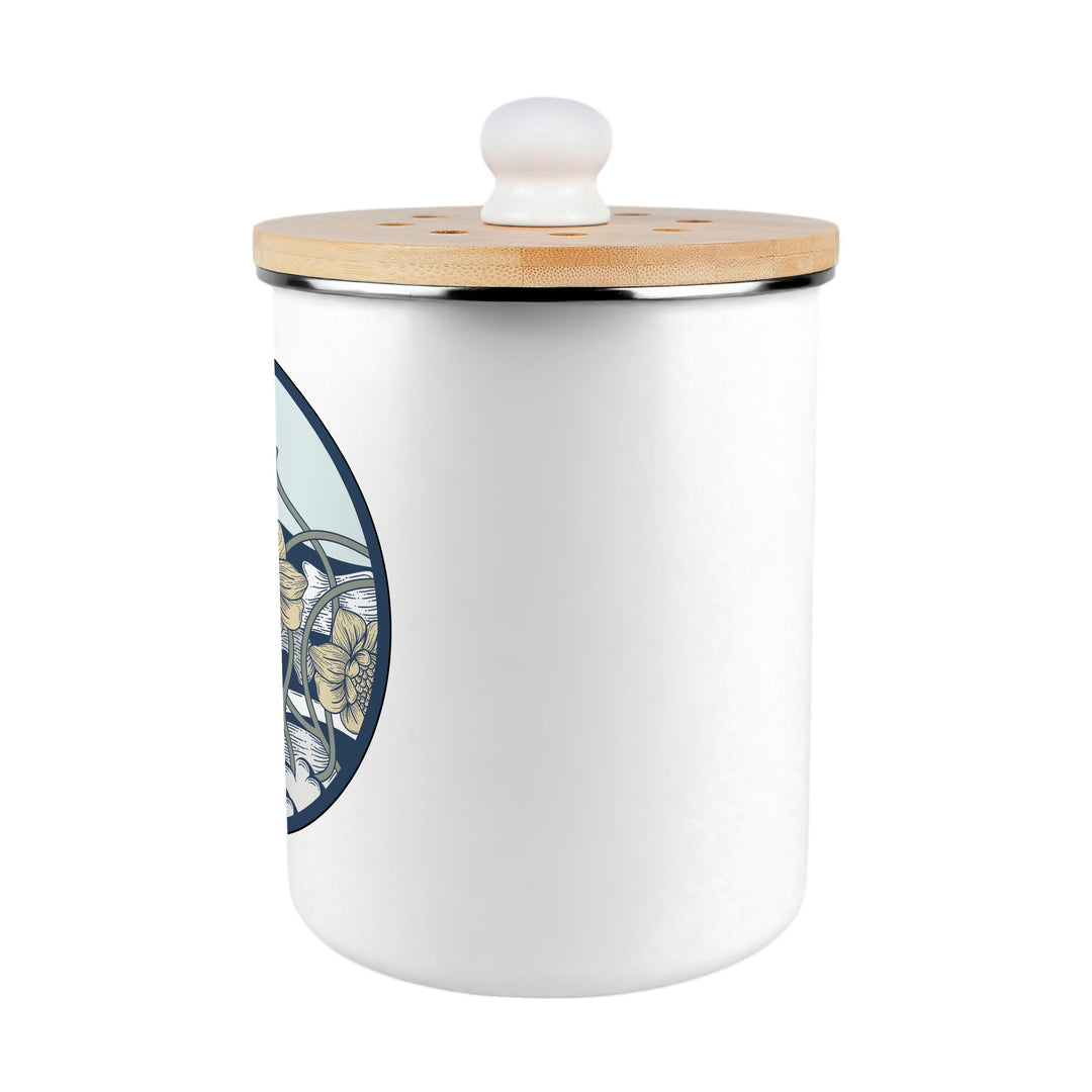 Purely Home Desert Flowers Toller Compost Caddy