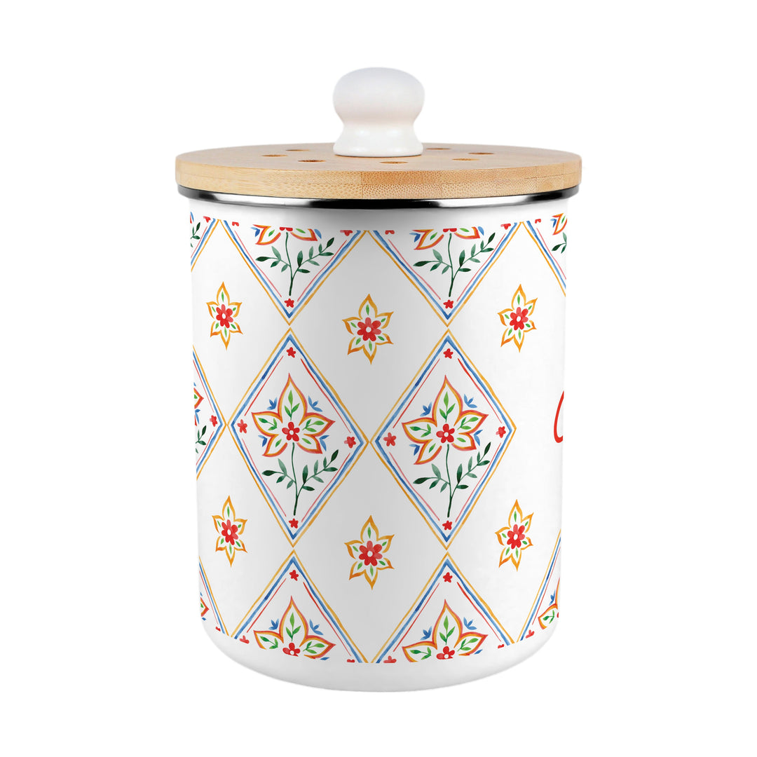 Purely Home Diamond Floral Toller Compost Caddy
