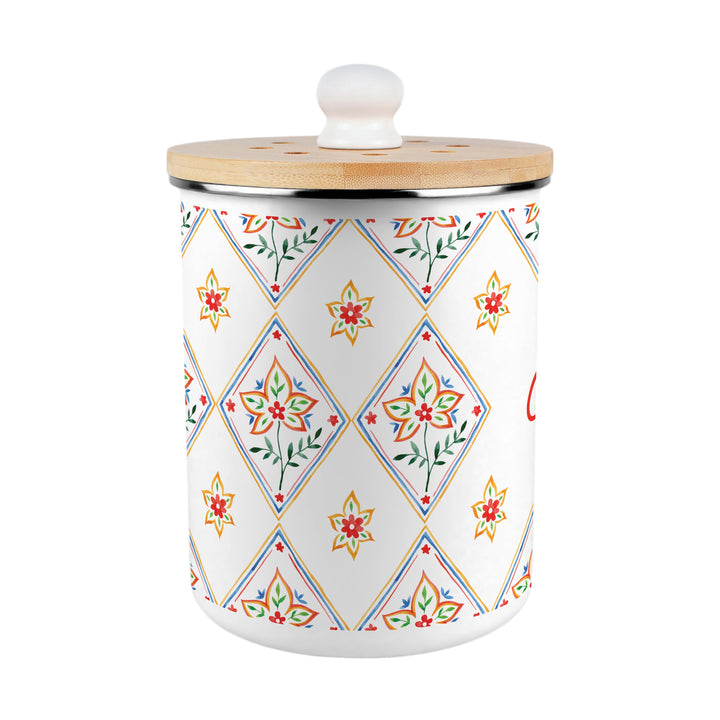 Purely Home Diamond Floral Toller Compost Caddy