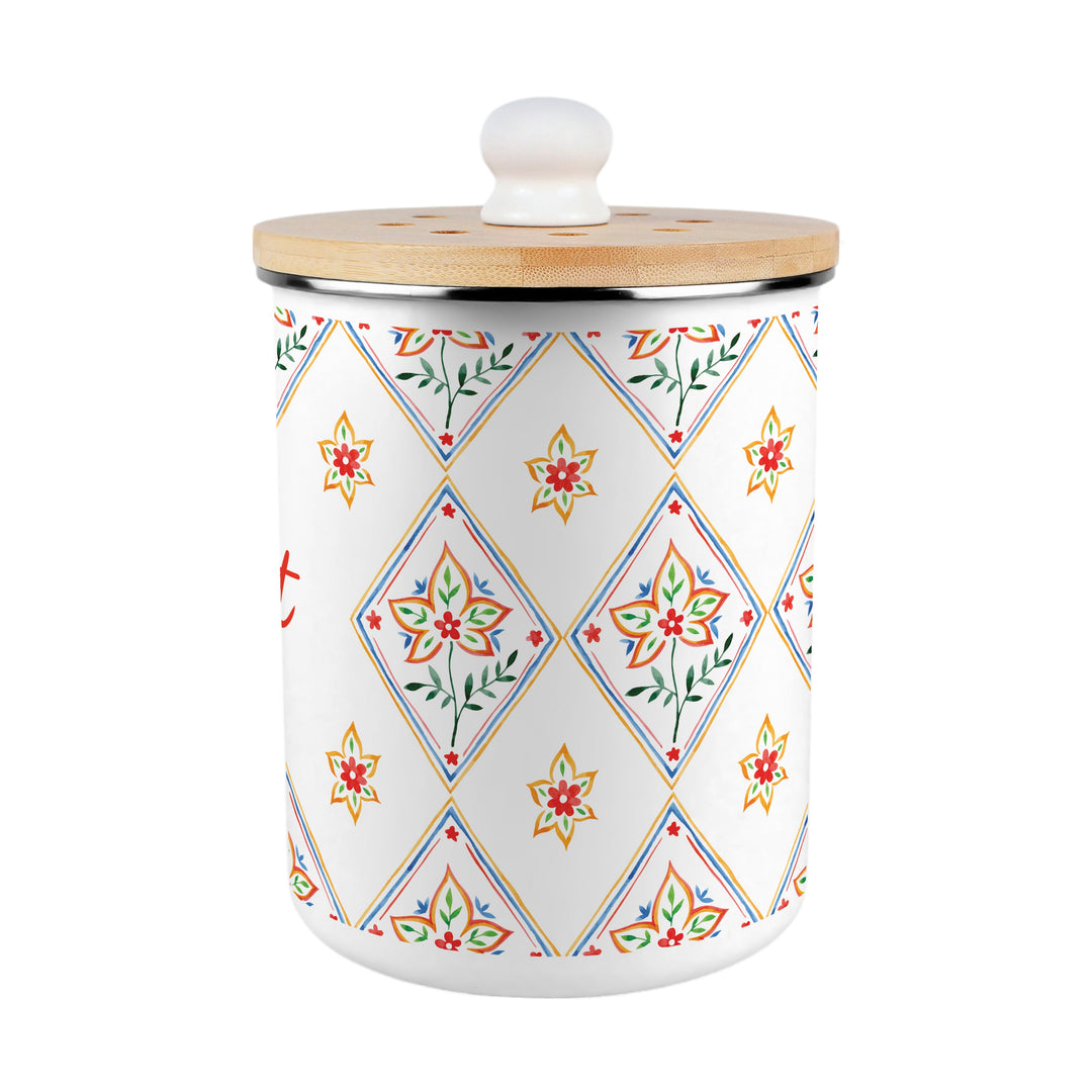 Purely Home Diamond Floral Toller Compost Caddy