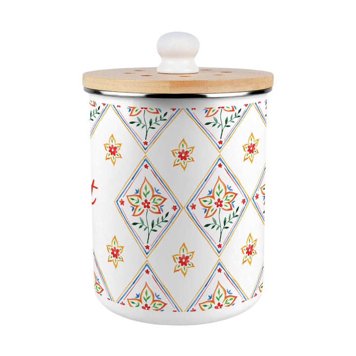 Purely Home Diamond Floral Toller Compost Caddy
